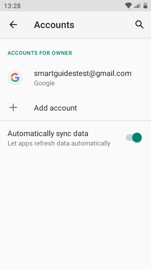 Select your Google account