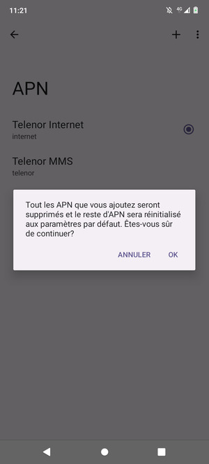 Sélectionnez OK