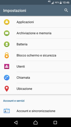 Scorri e seleziona Ubicazione