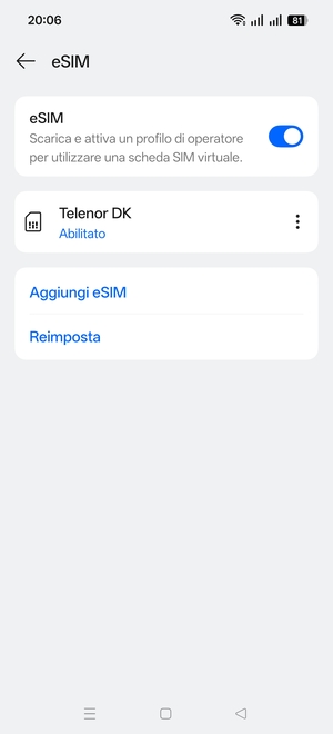 La tua eSIM è ora attivata