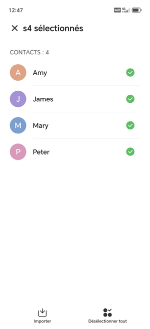 Sélectionnez Importer