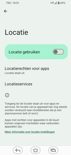 Schakel Locatie gebruiken uit