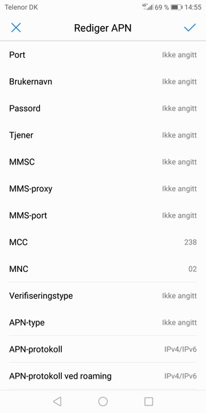 Bla ned og skriv inn MMS-informasjon