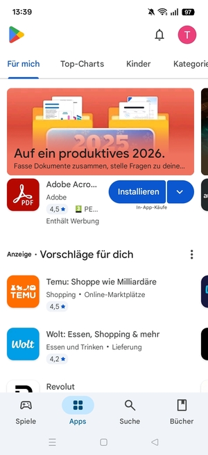 Wählen Sie Suche