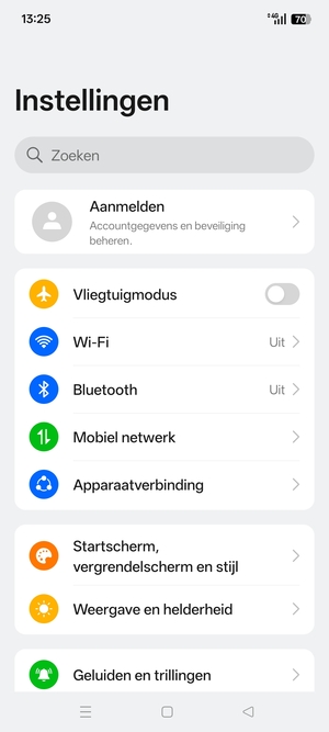 Selecteer Wi-Fi