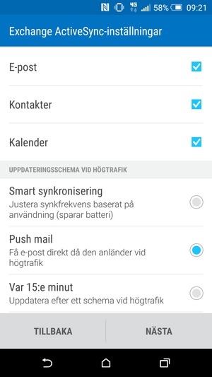 Välj NÄSTA