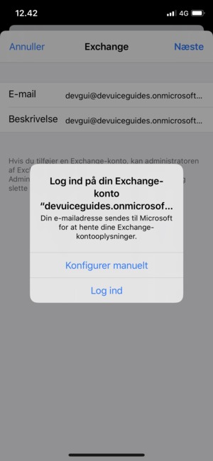 Vælg Konfigurer manuelt