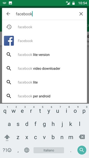 Inserisci il nome dell'app e seleziona Cerca