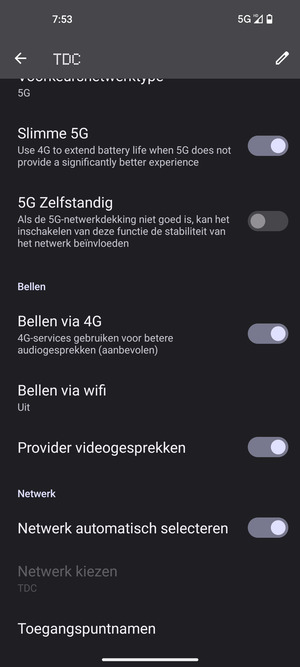 Scroll naar en selecteer Toegangspunten