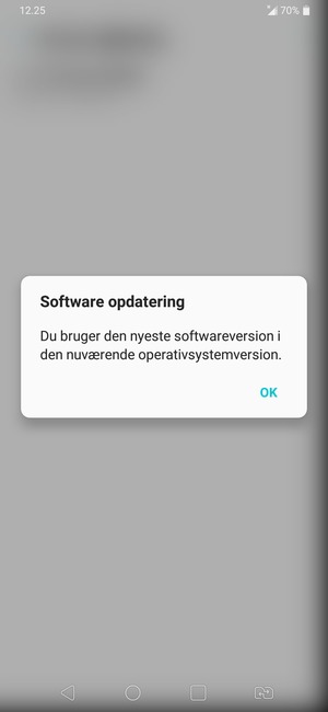 Hvis din telefon er opdateret, vælg OK