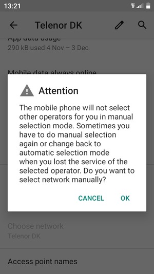 Select OK