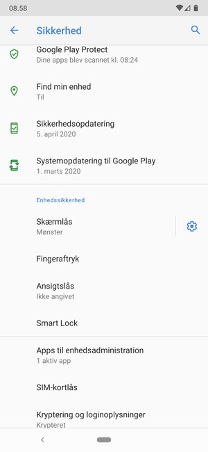 Vælg SIM-kortlås