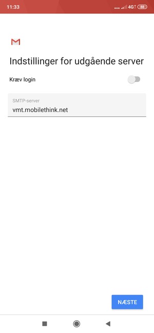 Slå Kræv login fra og vælg NÆSTE