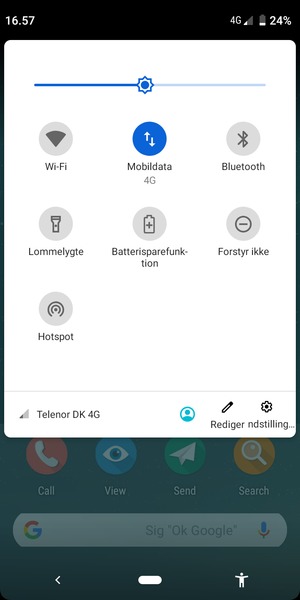 Vælg Batterisparefunktion