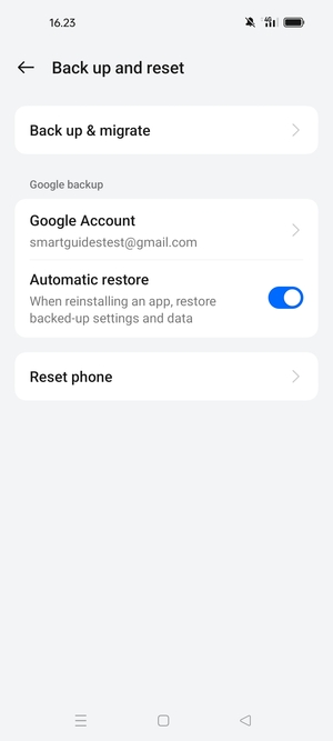 Select Google Account