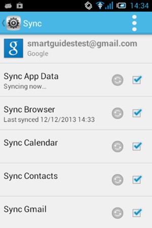 Your information will be syncronised