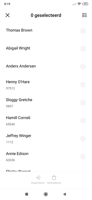 Selecteer Selecteer alles
