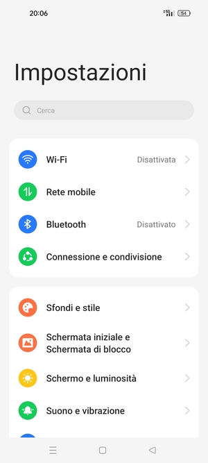 Seleziona Wi-Fi