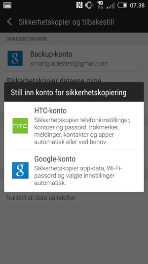 Velg Google-konto