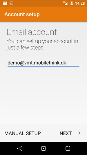 Enter your Email address and select NEXT