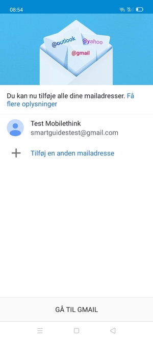 Vælg GÅ TIL GMAIL