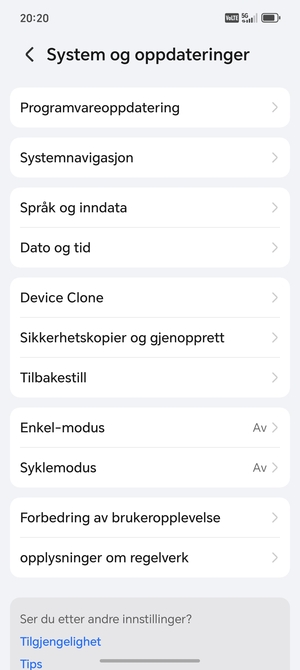 Velg Programvareoppdatering