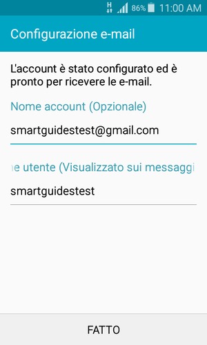 Scegli un nome per il tuo account e inserisci il tuo nome. Seleziona FATTO