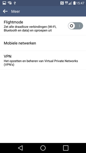 Selecteer Mobiele netwerken