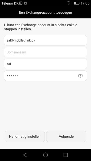 Voer uw e-mailadres, gebruikersnaam en wachtwoord in. Selecteer Volgende