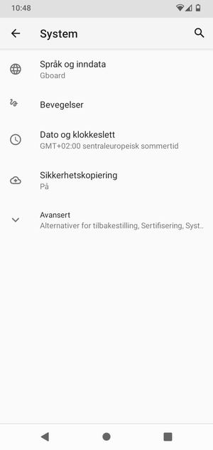 Velg Avansert