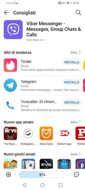 Attendi il completamento del processo di installazione