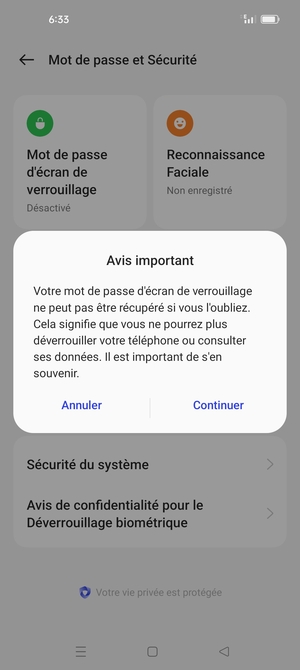 Sélectionnez Continuer