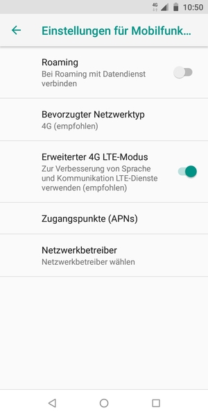 Wählen Sie Netzwerkbetreiber