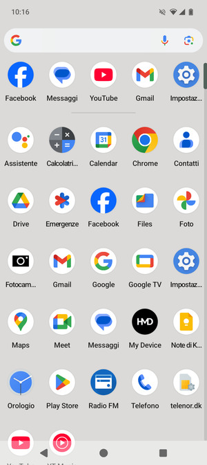 Seleziona Impostazioni