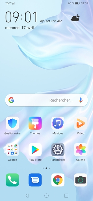 Sélectionnez Paramètres