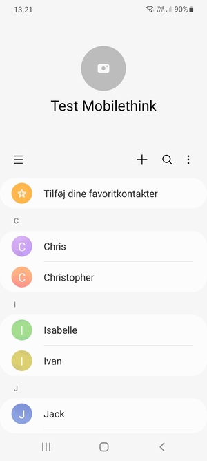 Vælg Menu-knappen