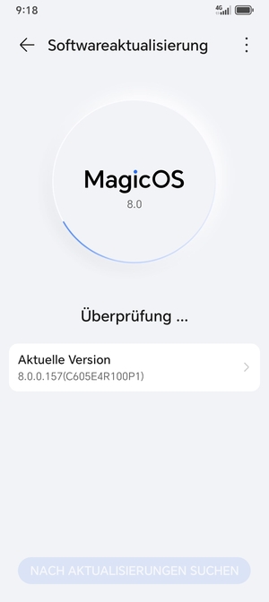 Warten Sie, bis die Suche abgeschlossen ist