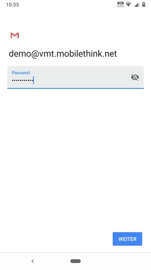 Geben Sie Ihre Passwort ein und wählen Sie WEITER