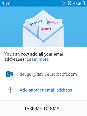Select TAKE ME TO GMAIL