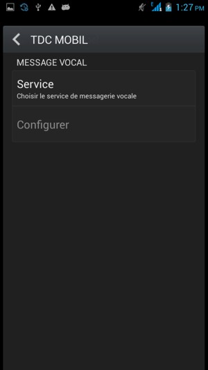 Sélectionnez Service
