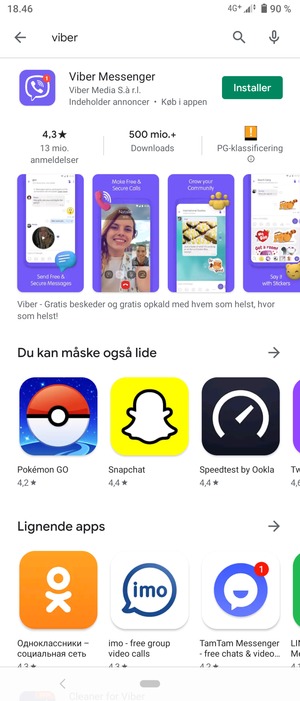 Vælg appen