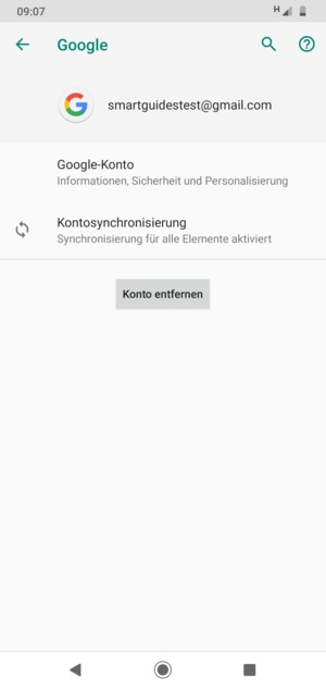 Wählen Sie Kontosynchronisierung