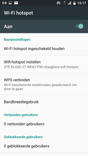 Uw telefoon is nu geïnstalleerd voor gebruik als modem