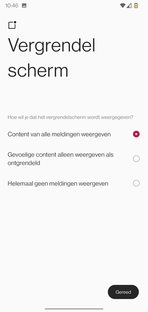 Selecteer uw voorkeursoptie en selecteer Gereed