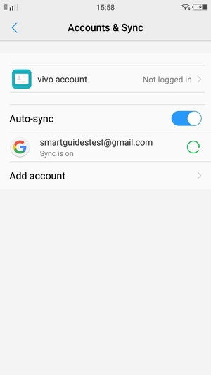 Select your Google account