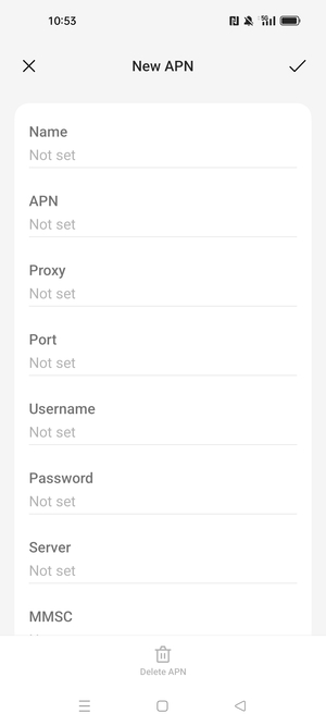 Enter Internet information