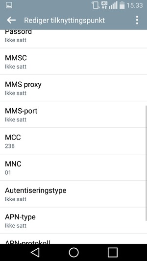 Bla ned og skriv inn MMS-informasjon