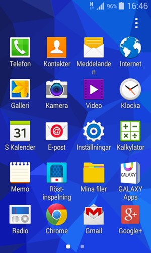 Scrolla till och välj Inställningar