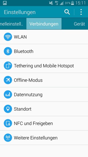 Wählen Sie Verbindungen und WLAN