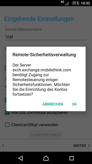 Wählen Sie OK